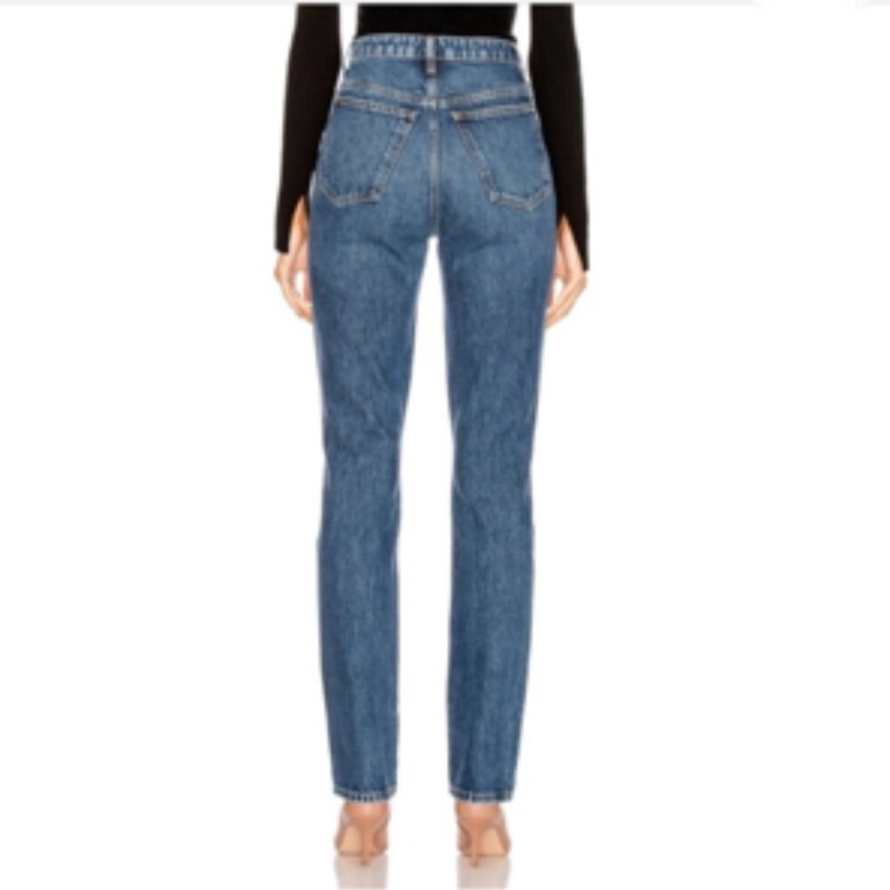 Khaite Daria High Rise Slim Straight Cotton Jeans 31 - Picture 4 of 15
